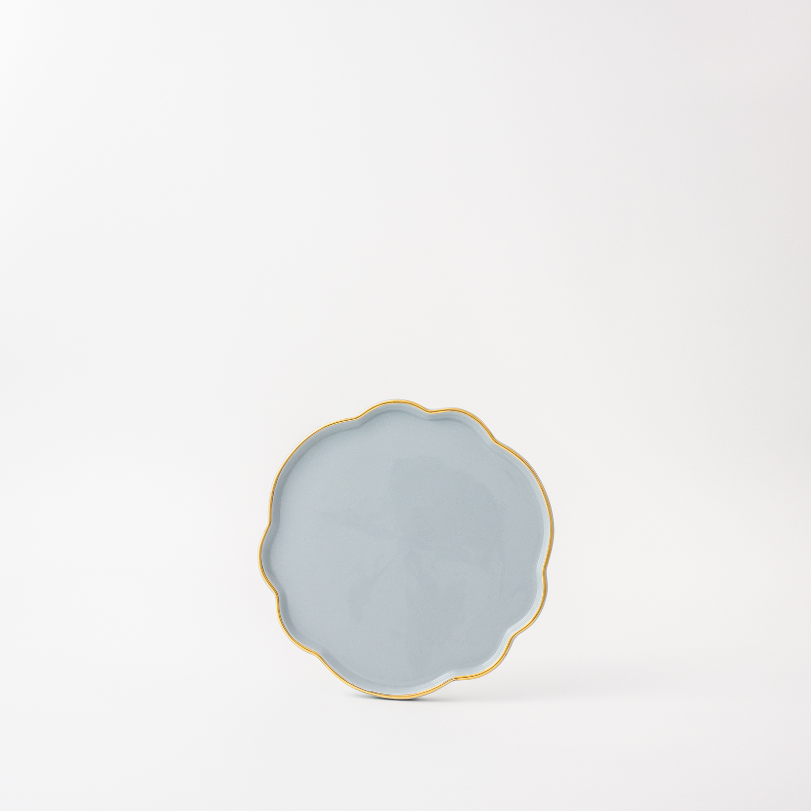 Round Plate – Vintage French – Blue